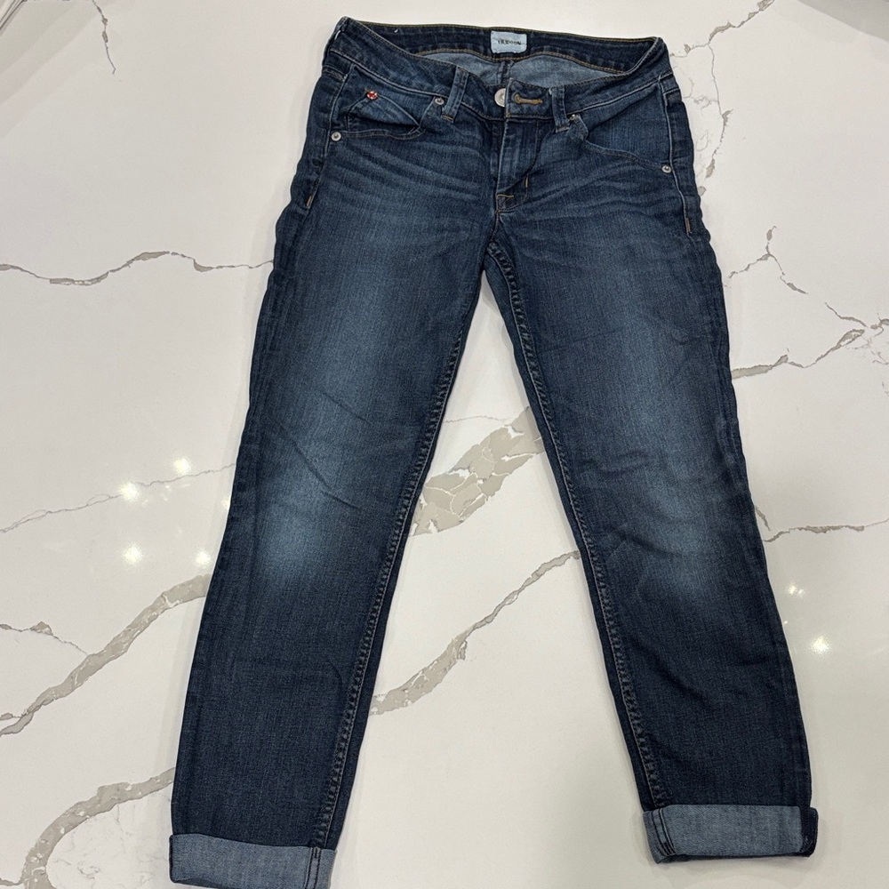 Hudson Jeans Dark Blue Ankle & Cropped Denim